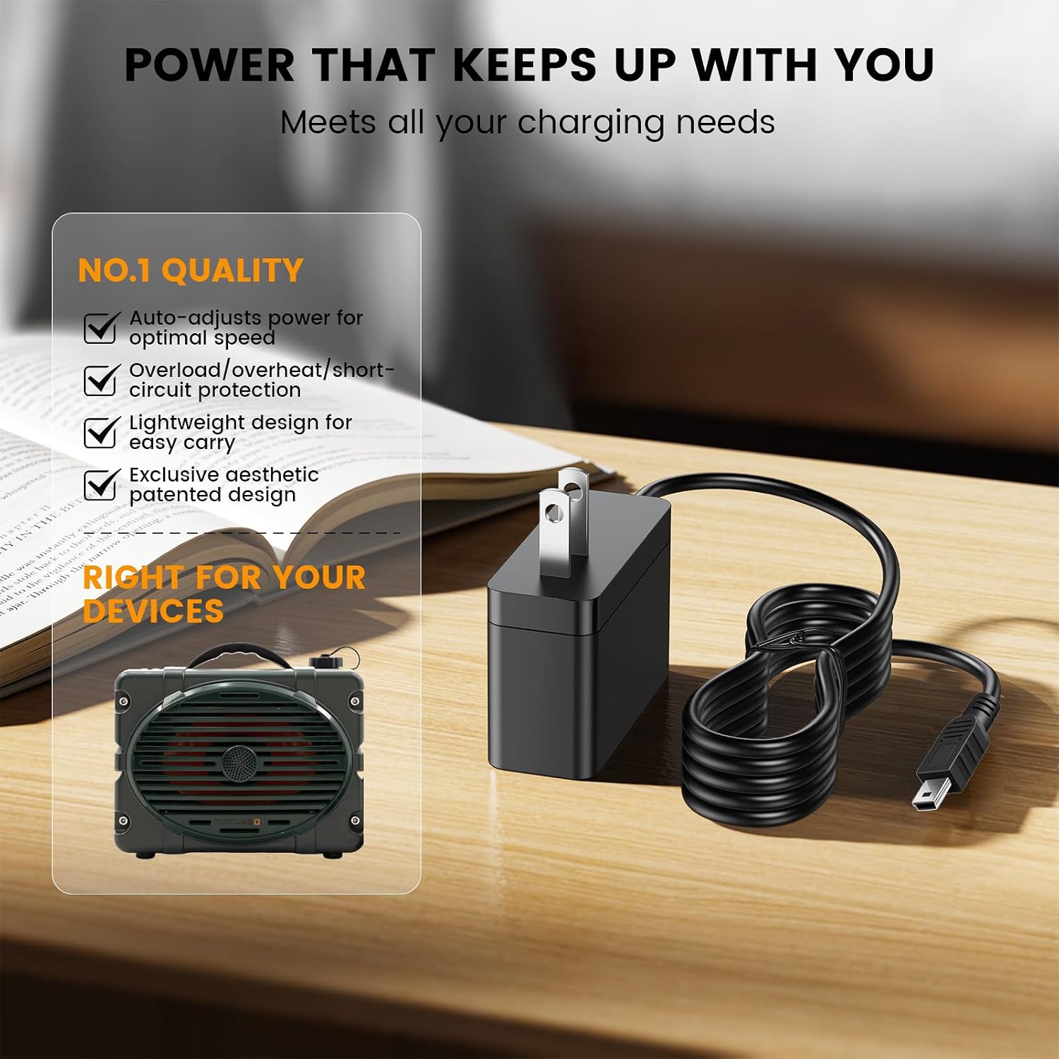 for Turtlebox Gen 1 Speaker Charger Adapter Compatible with Turtle Box Outdoor Portable Waterproof Bluetooth Speakers Replacement Loudspeaker Accessories Charging Power Supply Cord - Gen 1 Mini USB