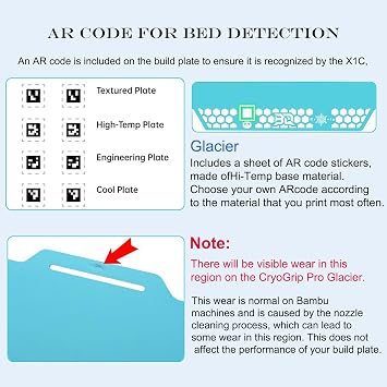 Panda Build Plate for Bambu Lab P1S P1P X1C X1E A1 3D Printers, BIQU CryoGripTM Pro Glacier Double-Sided Fine Textured Spring Steel Sheet, Firm Adhesion, Special Materials Upgrade Build Plate 257x257mm