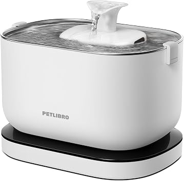 PETLIBRO Katzenbrunnen Kabellos mit Bewegungsmelder Dockstream Trinkbrunnen für Katze Kabellos, Batteriebetrieben Katzen Trinkbrunnen mit Akku 5000mAh, 23dB Ultraleise, Einfache Reinigung, BPA-frei