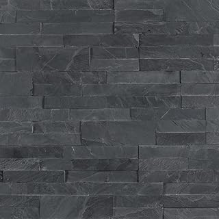 Tenedos Midnight Ash 6x24 Honed Slate Wall Tile for Kitchen Backsplash, ...
