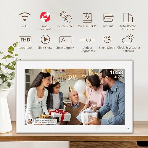 Vista 20 de Planificador de pared de 10.1 pulgadas, calendario digital y gráfico de tareas, pantalla táctil inteligente interactiva para horarios familiares