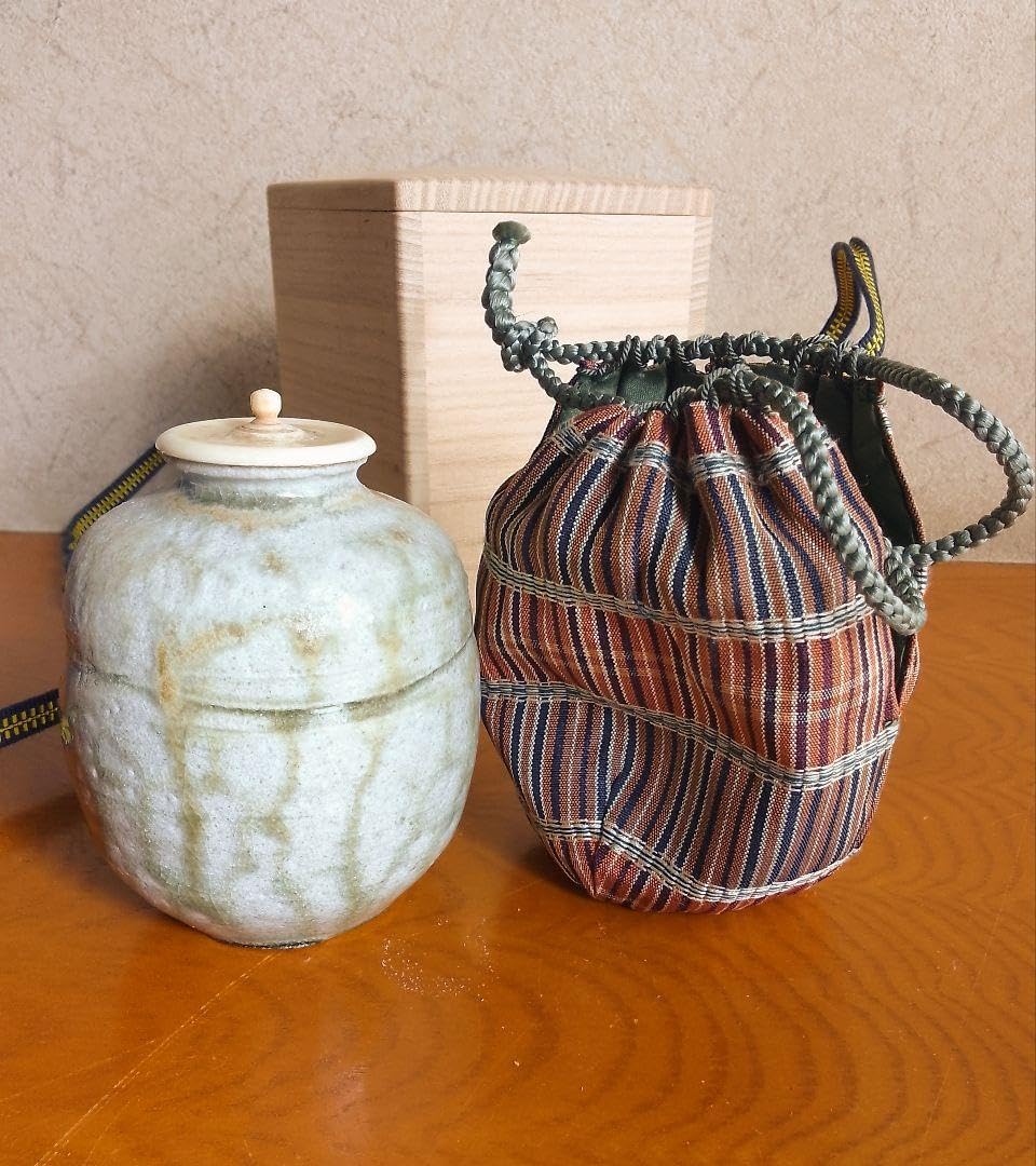 茶入れ 濃茶用 茶道具 弥左衛門間道 未使用品 002 【公式通販】