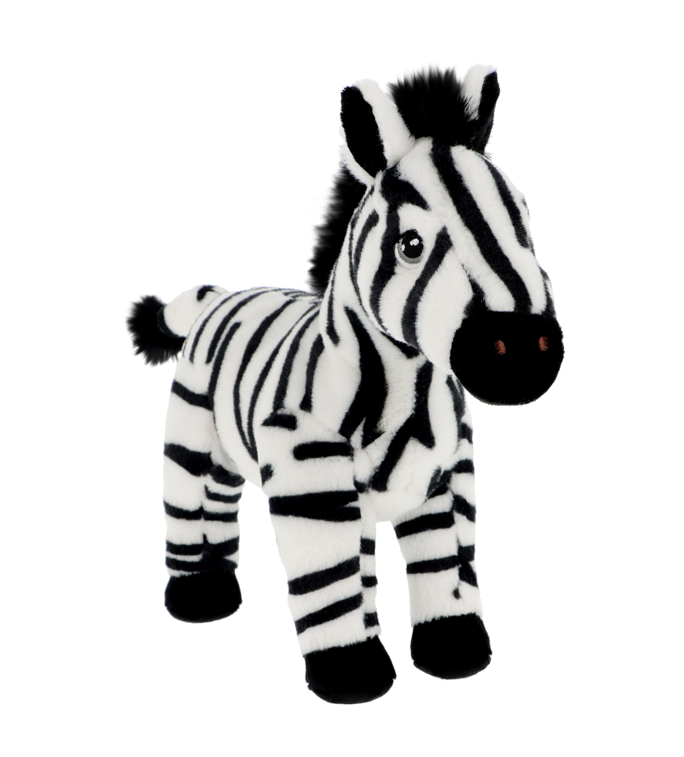 Keel Toys Keeleco Zebra 25 cm Soft Toy - 100% Huggable- 100% Recycled, Eco-Friendly, Newborn Gift, Realistic Lifelike - Perfect Soft Snuggly Playtime Companions for Children