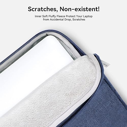 Miniatura 3 de Voova Bolsa de hombro para laptop de 14, 15, 15.6, 17, 17.3 pulgadas, funda de transporte delgada para computadora con correa, Azul  Patchwork,