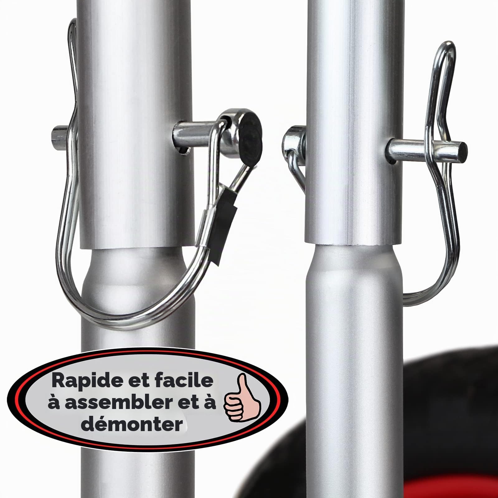ALPIDEX Chariot Aluminium Transport Planches Stand Up Paddle Board Ø 25 cm Trolley