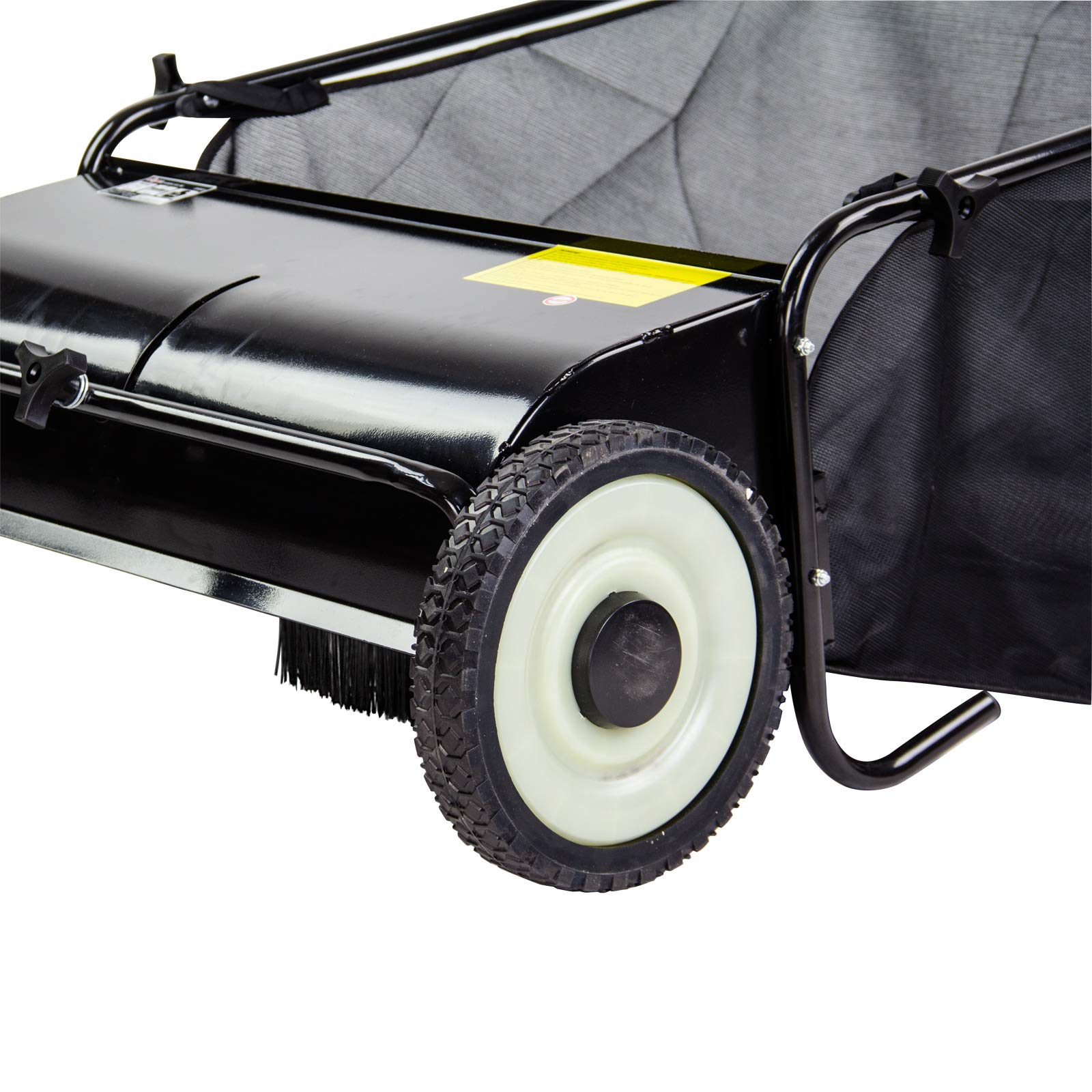 DEMA Rasenkehrmaschine 65 cm, Laubkehrer, Kehrmaschine mit 4 Bürsten, 180L Auffangsack, höhenverstellbar, leichtlaufend, robust, ideal für Rasen, Wege & Hof, private Gartengröße, effiziente Reinigung