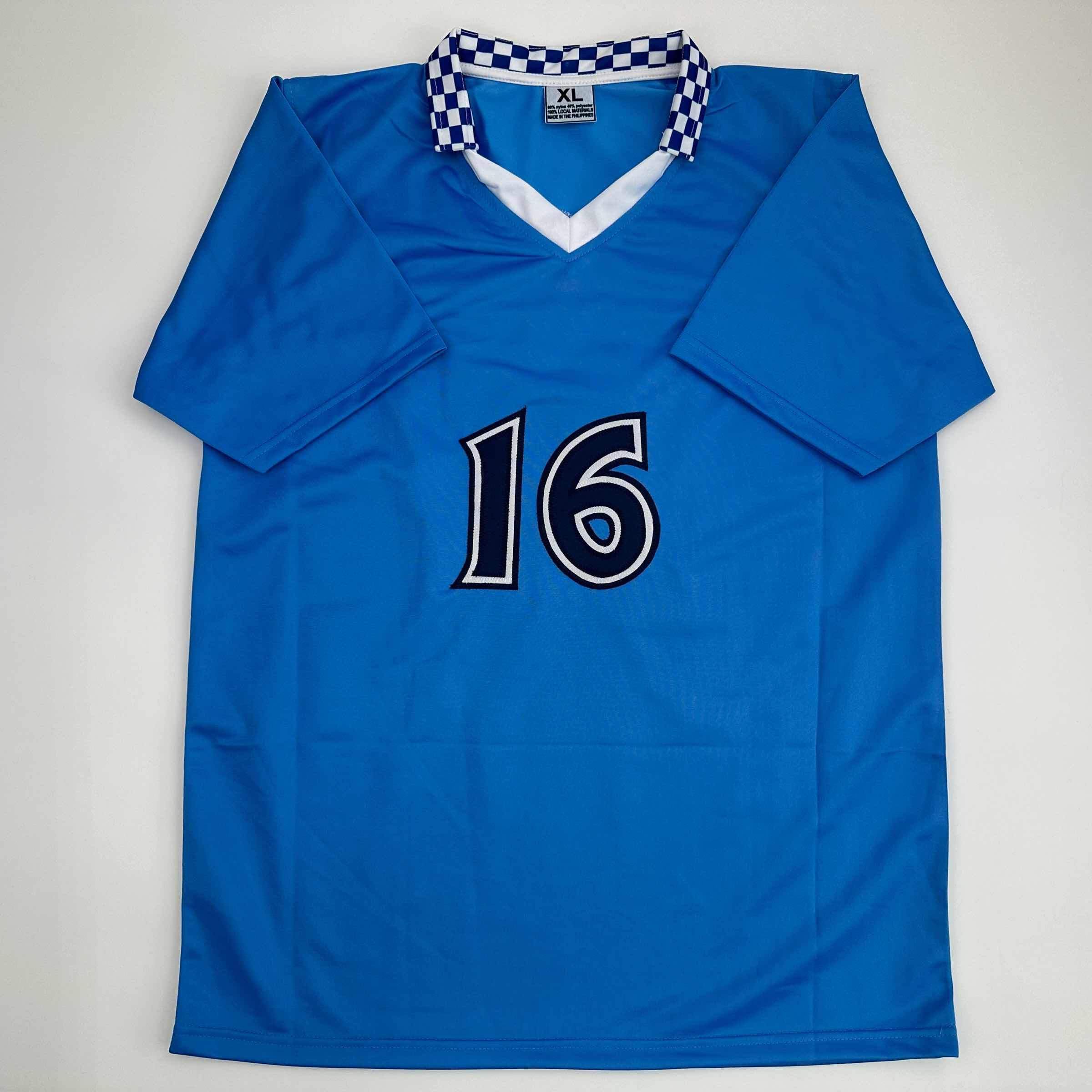 Facsimile Autographed Sergio Kun Aguero Manchester City Blue