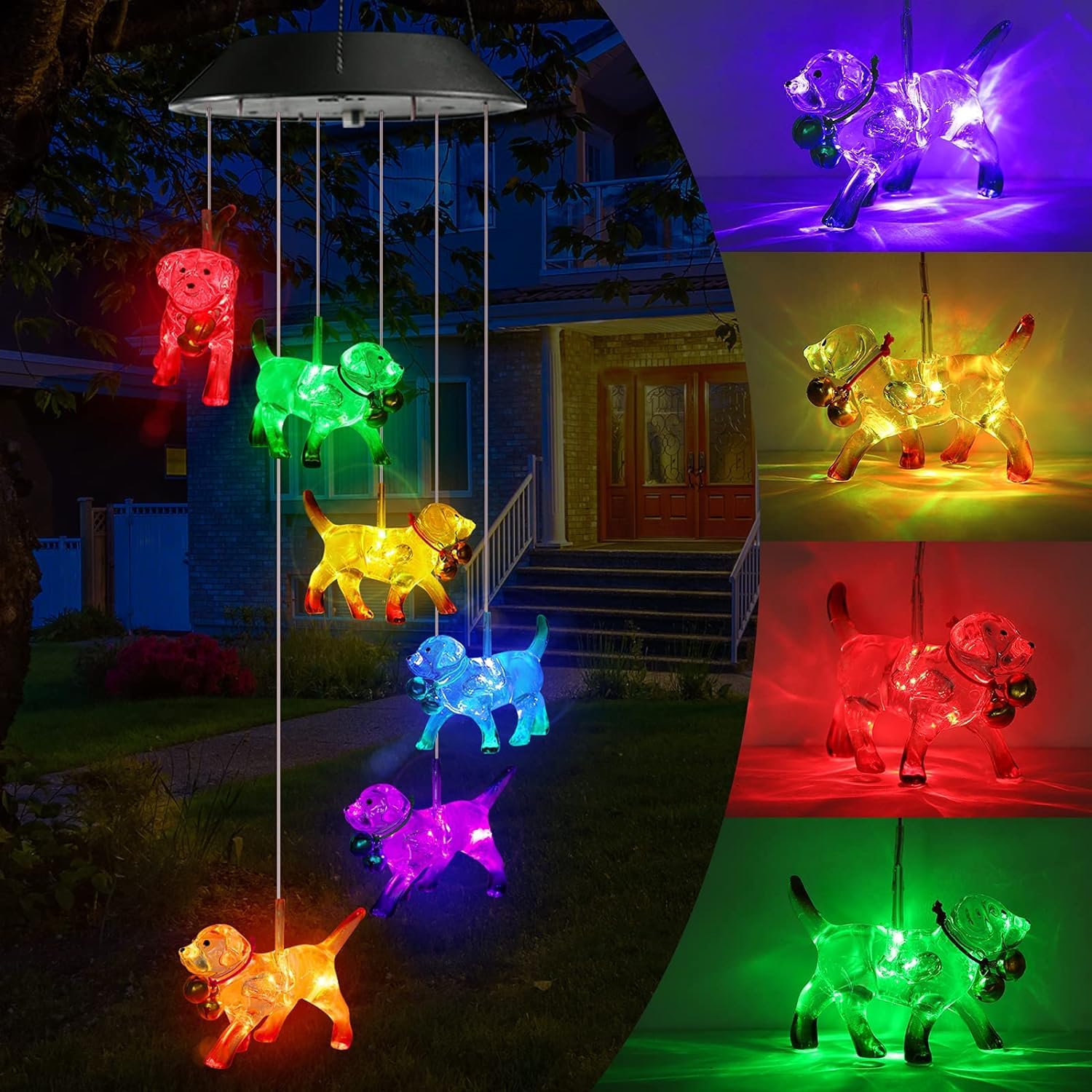 iShabao Solar Windspiel Garten mit Aluminiumrohre