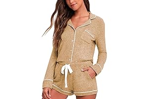 Aamikast Women's Pajama Sets Long Sleeve Button Down