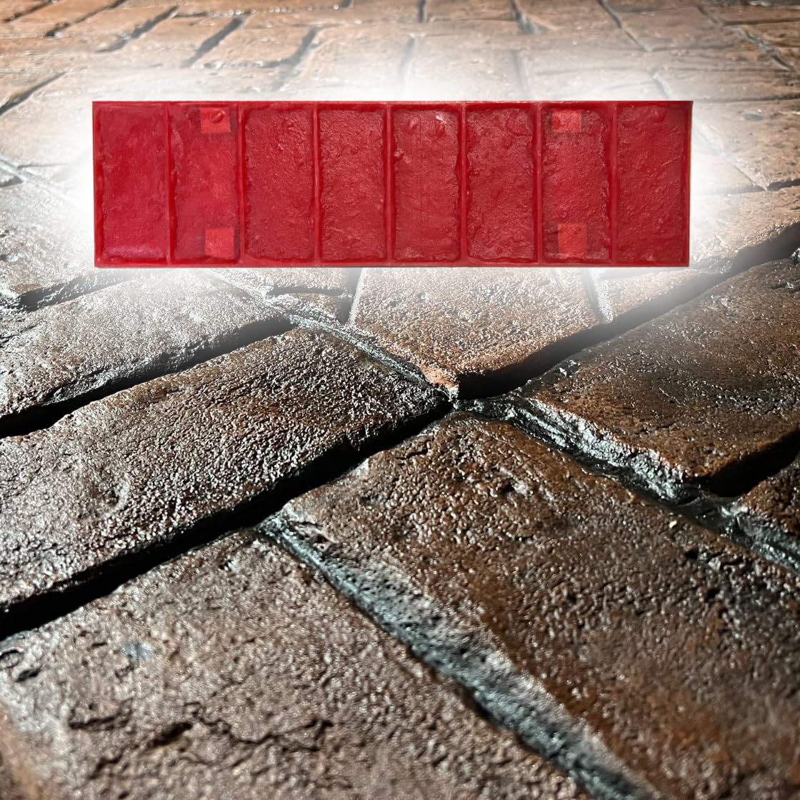 Brick Concrete Stamps Durable Polyurethane - Decorative Concrete Stamp Mat 4010/1 - Rigid Form for Driveways & Patios - Made in USA - Concrete Stamps for DIY Projects & Professional Use