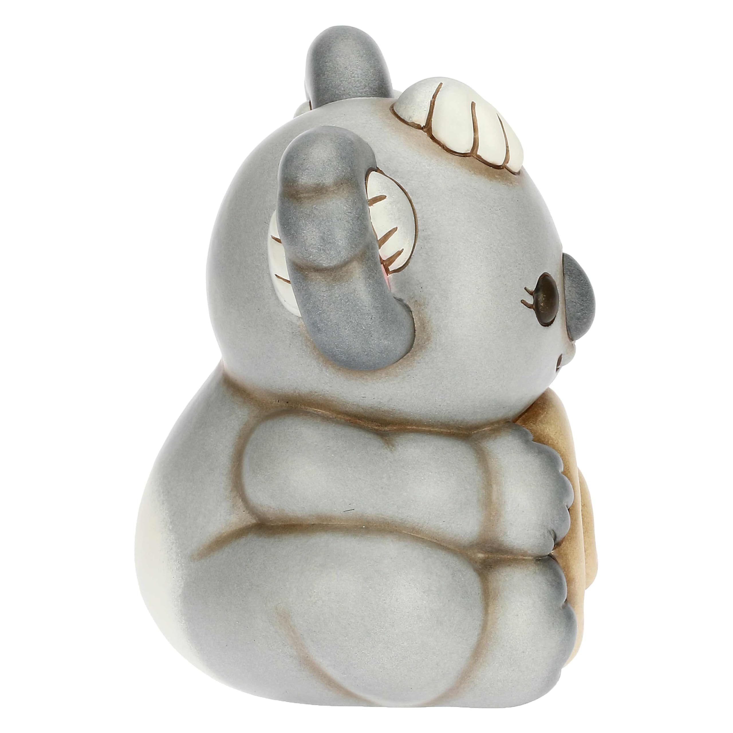 THUN, Koala Sydney con Conchiglia e Corallo in Ceramica Decorata a Mano, Versione Grande, Statuine da Collezione, Linea Mare da Amare, 12.6 x 10 x 14 cm h