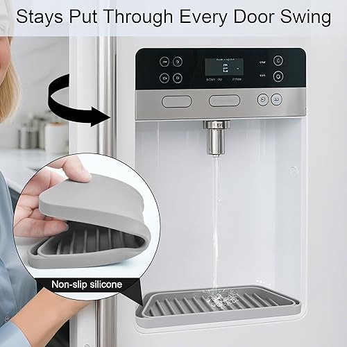 Miniatura 5 de KindGa Bandeja colectora de goteo para refrigerador, bandeja dispensadora de hielo y agua, para refrigerador, almohadilla de agua para drenaje