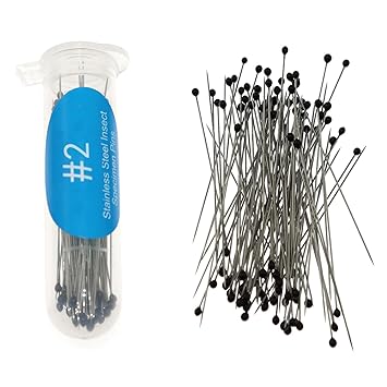 Lind Kitchen 100 Pieces/Can 40mm 2# Stainless Steel Pins for Entomology, Dissection and Butterfly Collections