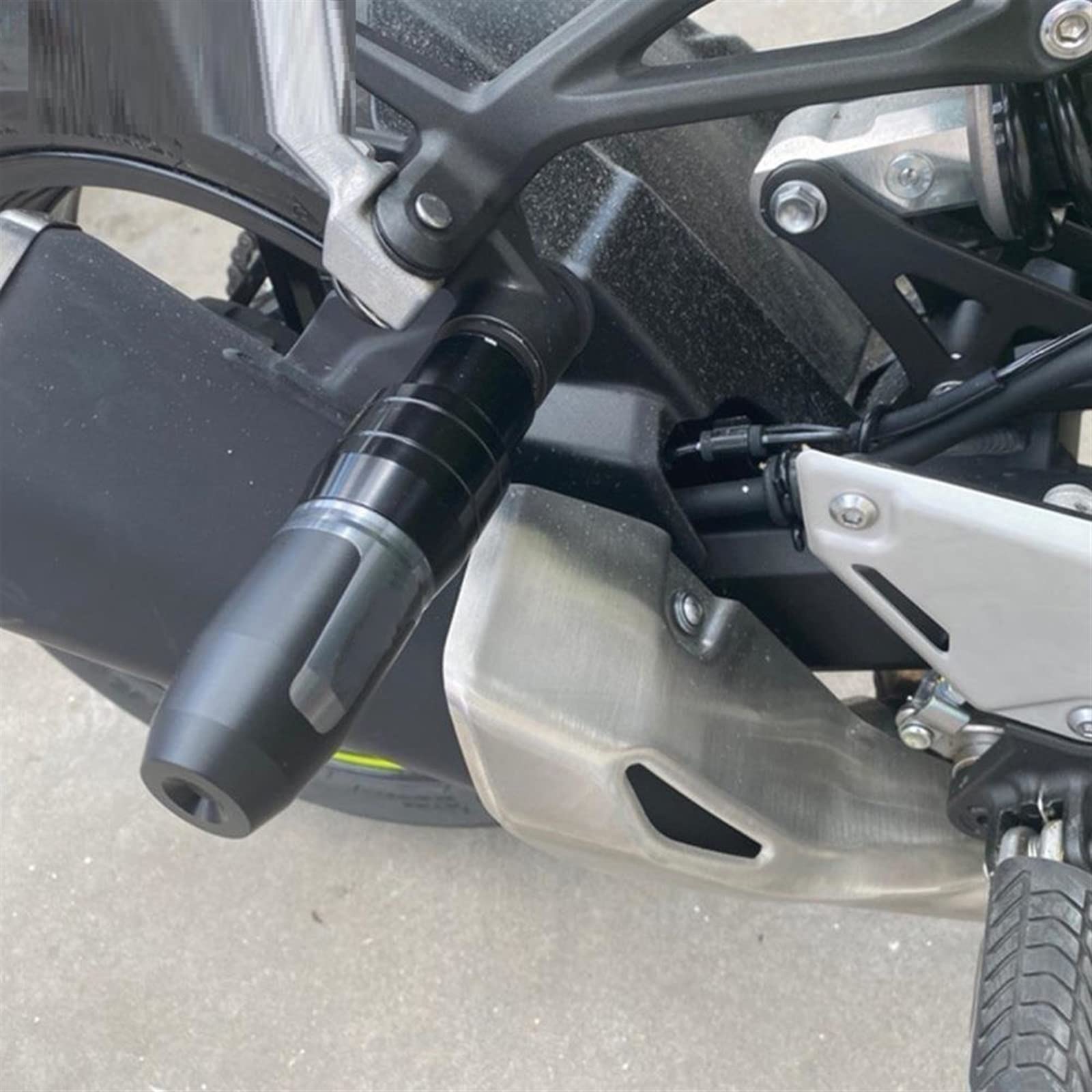 Ochrona Przed Upadkiem Motocykla Wydechowy Crash Pady Suwaki Wydechowe Protector CNC Dla SUZUKI SV650 SV650S SV 650 S 1999 2015 (Color : Orange sV650S)