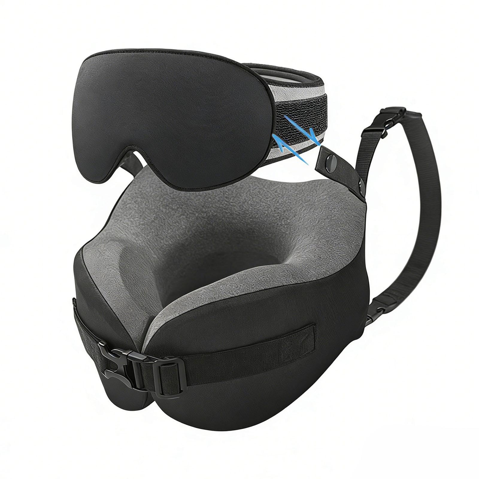Almohada para Cuello, Espuma viscoelástica ultrasuave con Desmontable, cómoda Almohada para Cuello para Viajes Largos