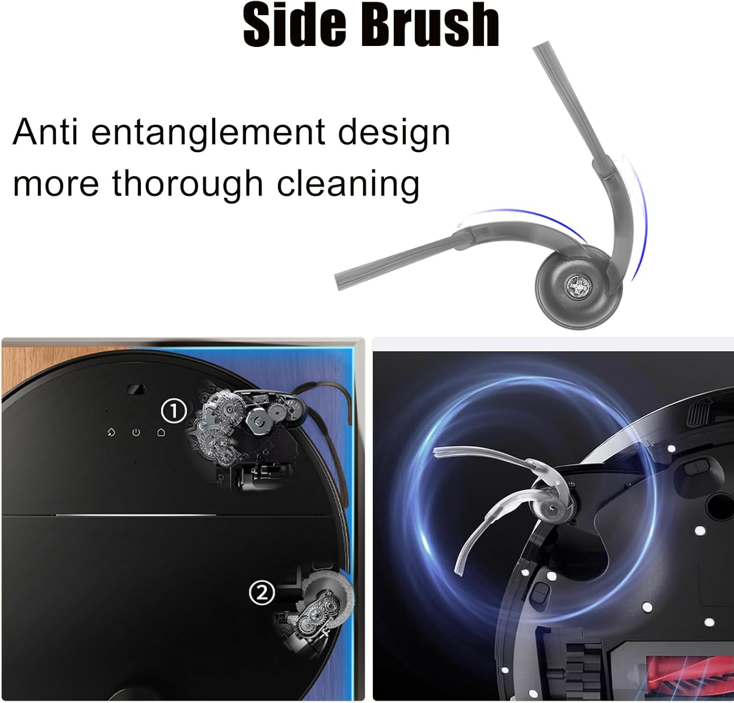 23 Pack Replacement Accessories Kit for Roborock Saros 10/G30 Vacuum Cleaner, 1 Dual Main Brush, 4 Side Brush, 3 HEPA Filter, 4 Mop Pads, 4 Round mop, 4 Dust Bags,1 Cleaning Brush,1 Screwdriver