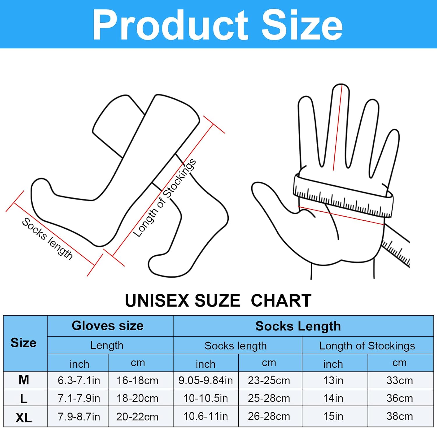 Suhine 2 Pairs Heated Gloves Socks for Men Women Hand Feet Warm Battery Powered Rechargeable Gloves Winter Socks Waterproof for Arthritic Outdoor Sport Cycling Hiking Skiing