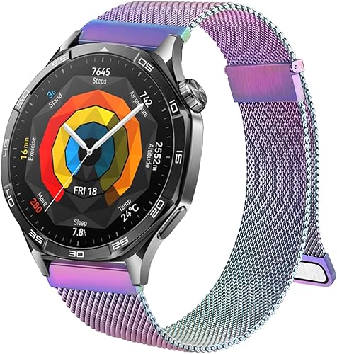 Vista 42 de Correas compatibles con Samsung Galaxy Watch de 1.81 pulgadas / Galaxy 3 de 1.77 pulgadas / Gear S3, correa de repuesto de malla metálica de acero
