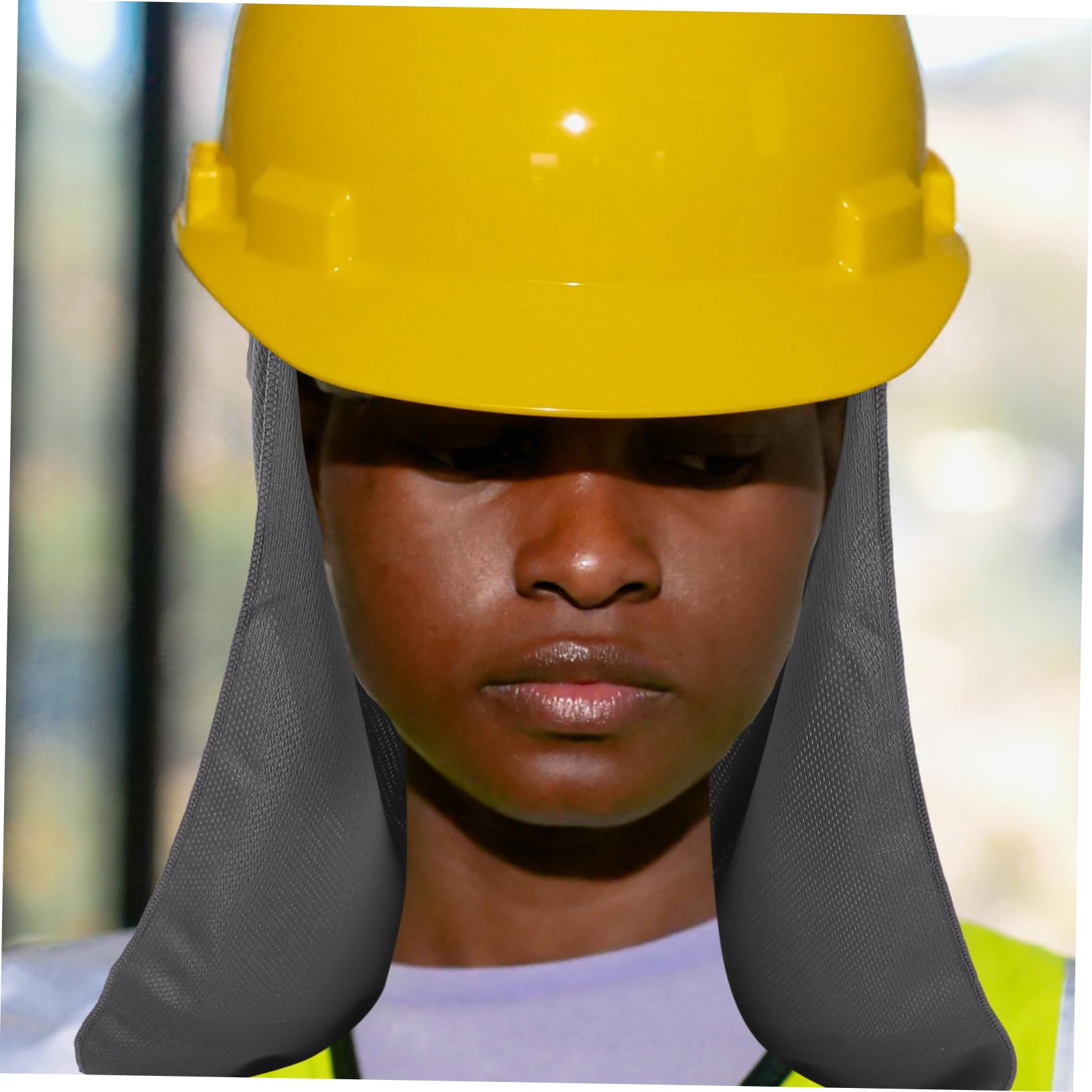 POPETPOP Sombrero Protector Solar para Casco Cuello Reflejante para Compatible Seguridad Oscuro