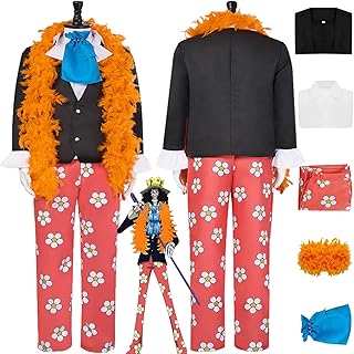 Anime Character Brook Cosplay Costume Outfit Monkey D Luffy Role Play Uniform Full Set Halloween Dress Up Suit