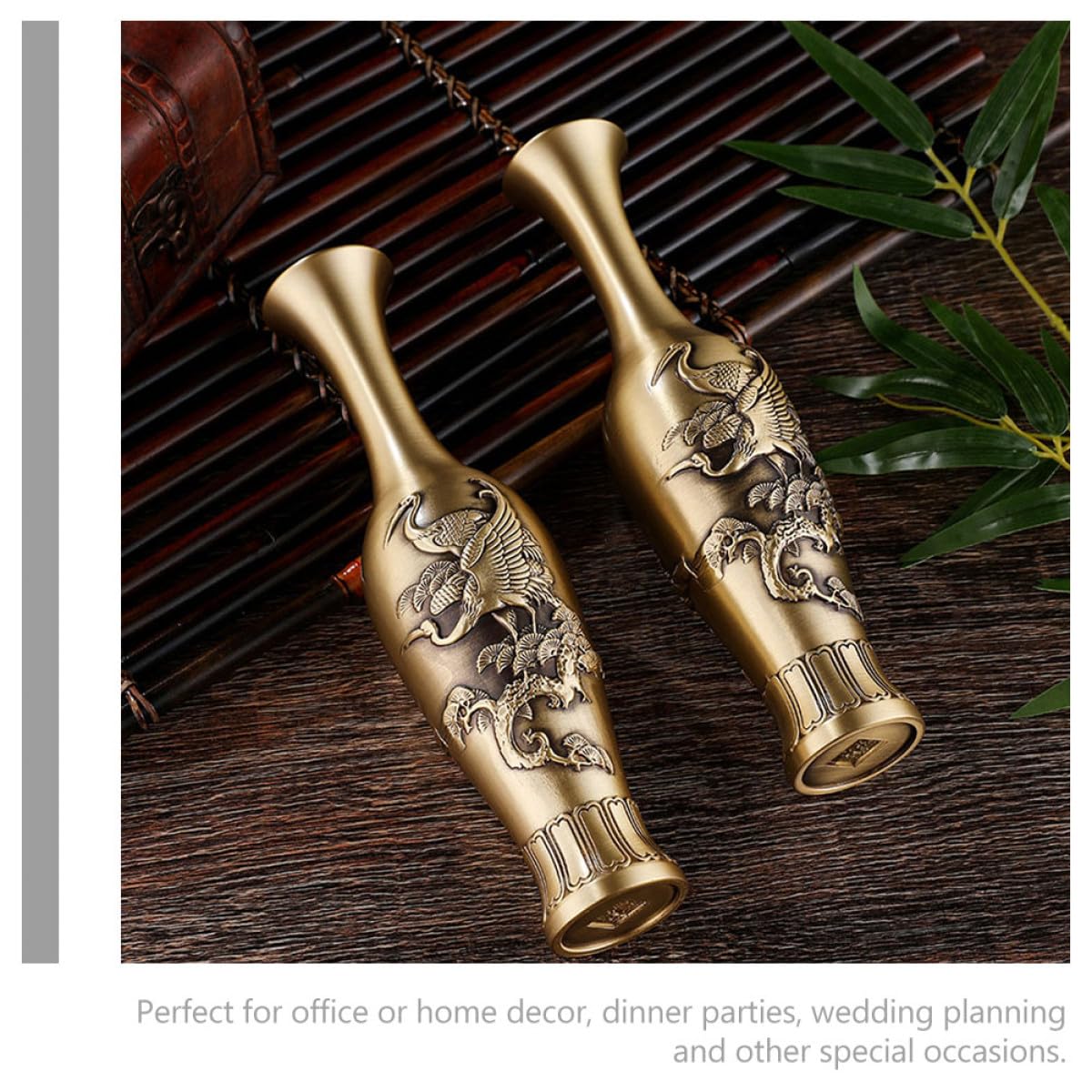 CALLARON Metallvase aus Messing mit Langer Lebensdauer für Wohnzimmer Dekoration und Elegante Tischdeko Stilvolle Hohe Vase für Frische und Künstliche Blumen