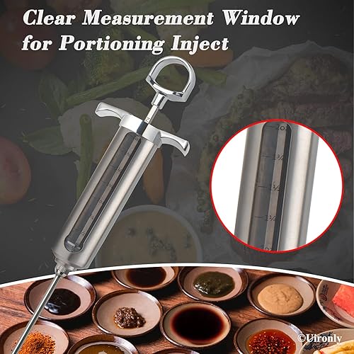 Miniatura 2 de Kit de inyección de carne para barbacoa, inyector de jeringa con sabor a condimento cajún para cocinar, parrilla, ahumador, barbacoa en pollo, pavo