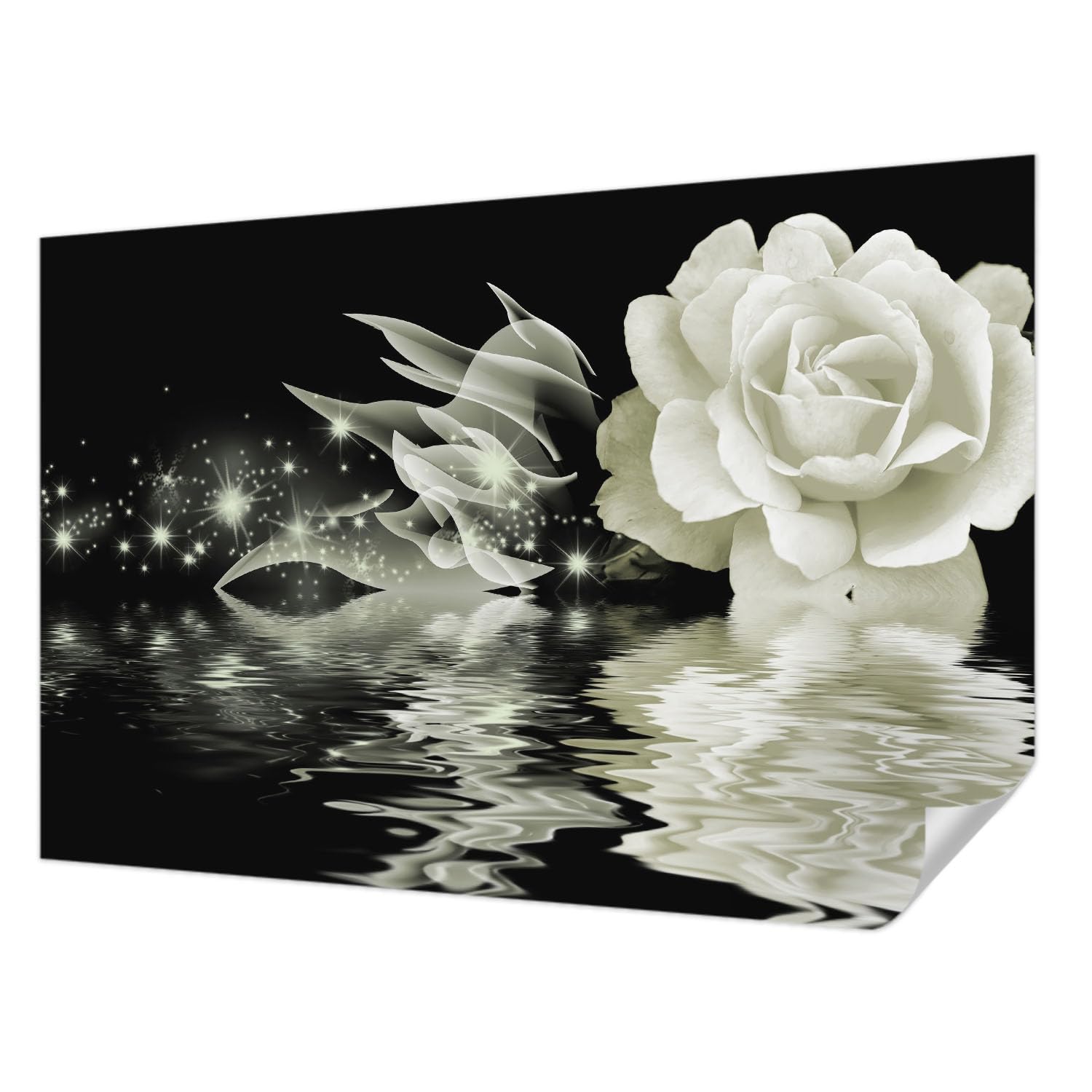 Revêtement mural autocollant 104x70 cm rose lumineuse Tulup pour salon