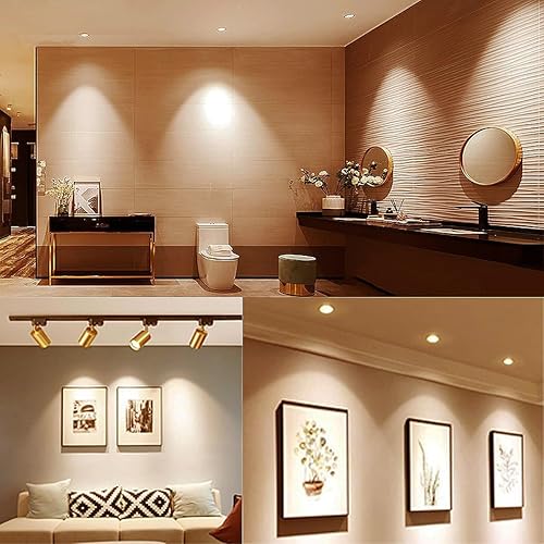 Miniatura 5 de Foco LED PAR16 de 5 W, bombilla halógena corta regulable equivalente a 50 W, repuesto LED para bombilla halógena, base de tornillo E26, 120 V HR16,