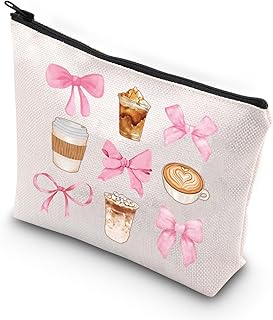 VAMSII Bolsa de cosméticos de café para amant...