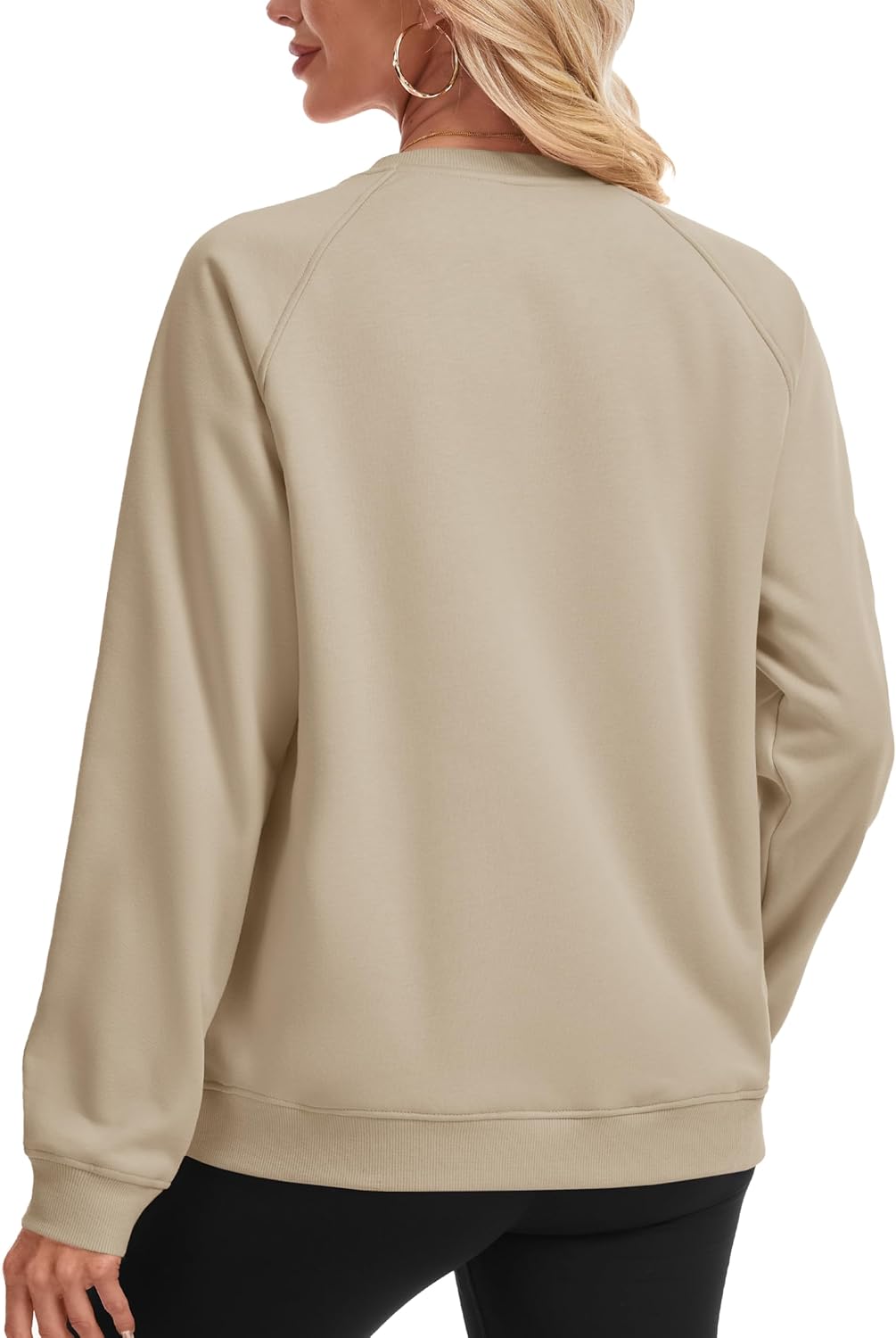 MAGCOMSEN Women's Sweatshirt Fleece Sherpa Lined Pullover Sweaters Warm Long Sleeve Shirts Crewneck Winter Tops - Image 4