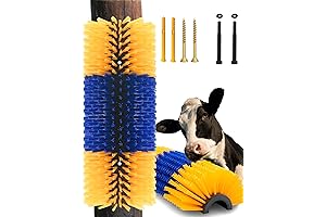Cow Brush for Scratching Itch, 17.7x7.8' - Durable Cattle Scratching Post