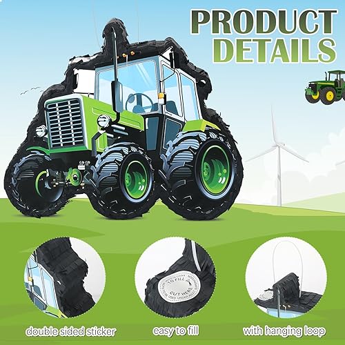 Miniatura 3 de Ferraycle Piñata de camión de construcción para niños, excavadora, dardo, tractores pequeños, piñata, suministros para fiesta de cumpleaños, paquete