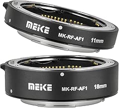 Meike MK-RF-AF1 Automatic Macro Extension Rings for Canon EOS R RP 11 mm and 18 mm Compatible with Canon EOS R EOS RP Meike MK-RF-AF1 Automatic Macro Extension Rings for Canon EOS R RP 11 mm and 18 mm Compatible with Canon EOS R EOS RP