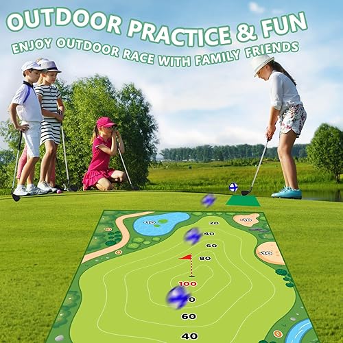 Miniatura 3 de Battle Golf Game Chipping Mat - 37pcs Sticky Golf Pro Games Practice Mats Indoor Outdoor Games for Adults Family Kids Battle Golf Royale Game Play