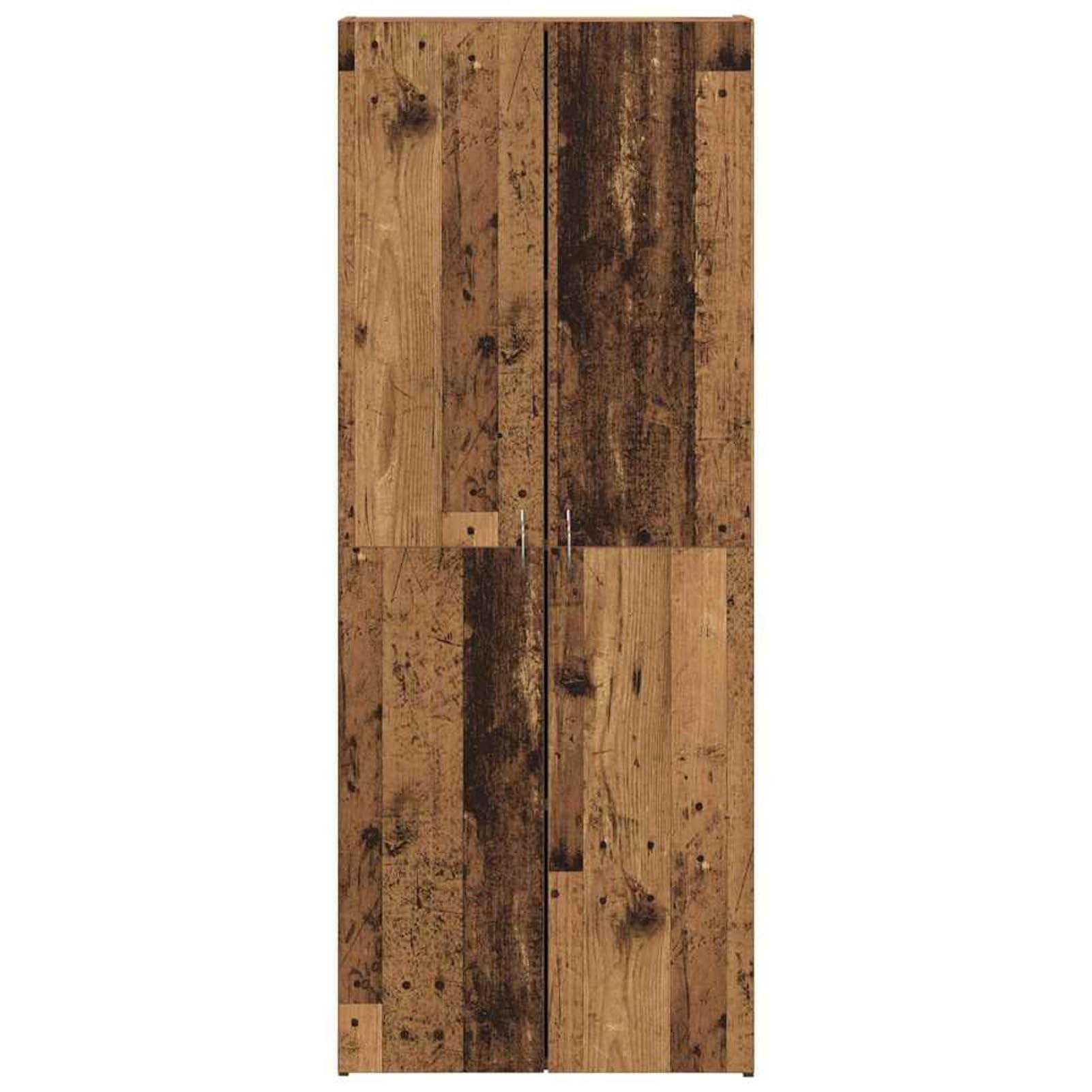 Homgoday Moderner Büroschrank Altholz Holzwerkstoff 60 x 32 x 152,5 cm - für effizientes Büro-Organisation Model3365558