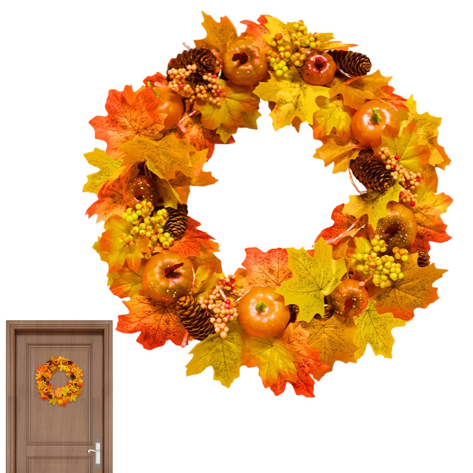 Ghirlande Autunnali Per Porta D'Ingresso Ghirlanda Festività Autunno Con E