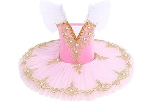Niñas Vestido de Ballet Tutú Leotardo Camisola Falda para Actuaciones de Lago de los Cisnes