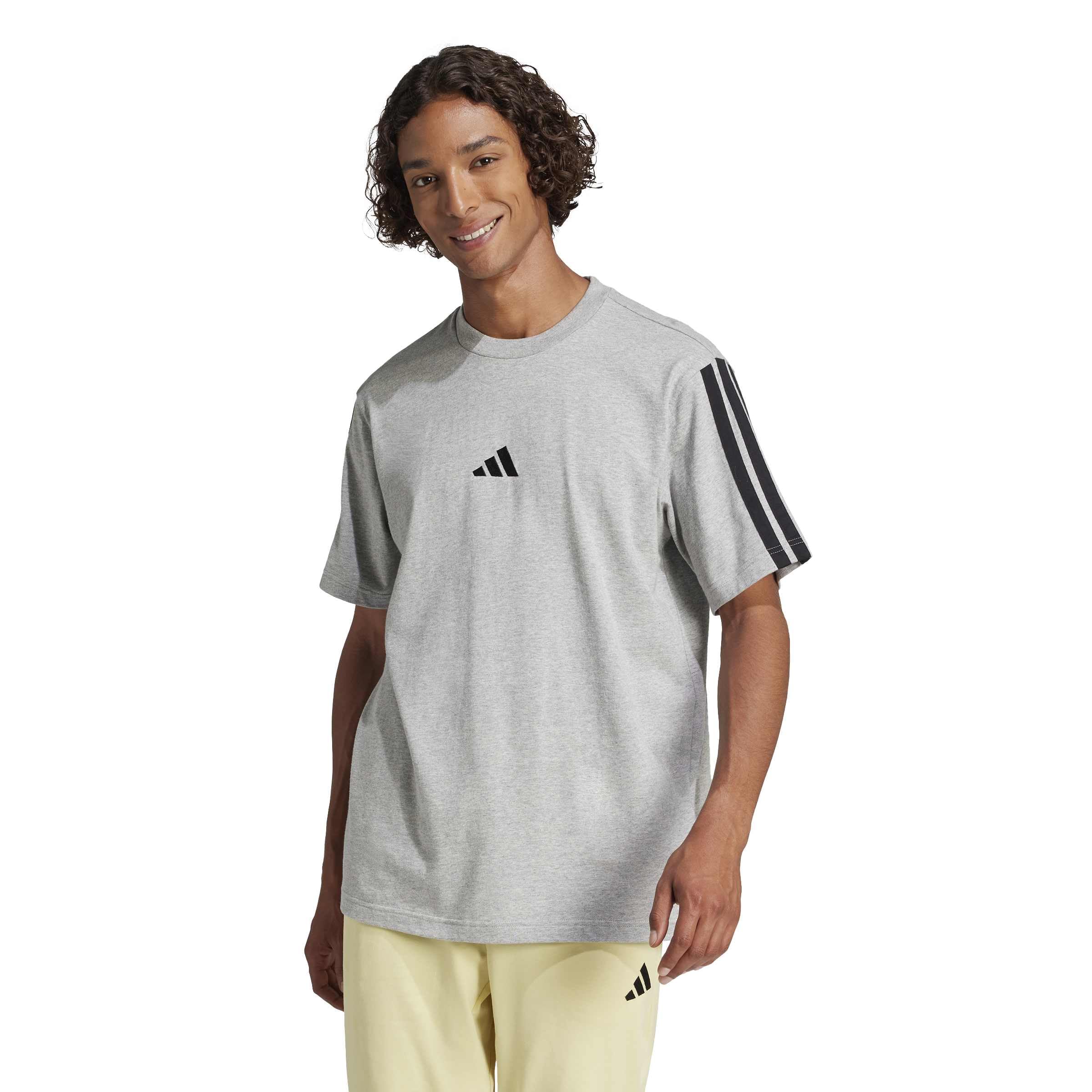 Adidas Essentials Three Stripes Single Jersey tee Camiseta Hombre (Pack de 1)