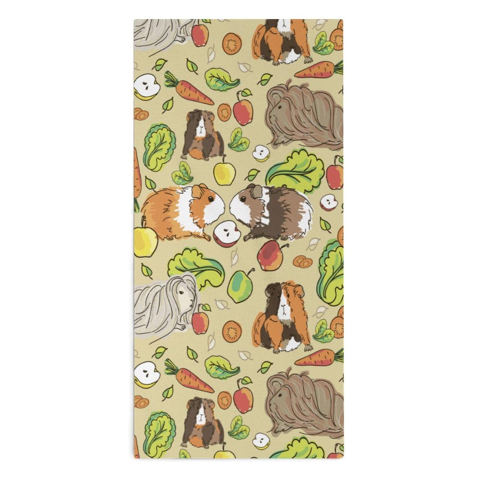 TXFBTRFSA Cute Guinea Pigs Hand Towels for Adult Face Towel Bath Beach Swim Accessories