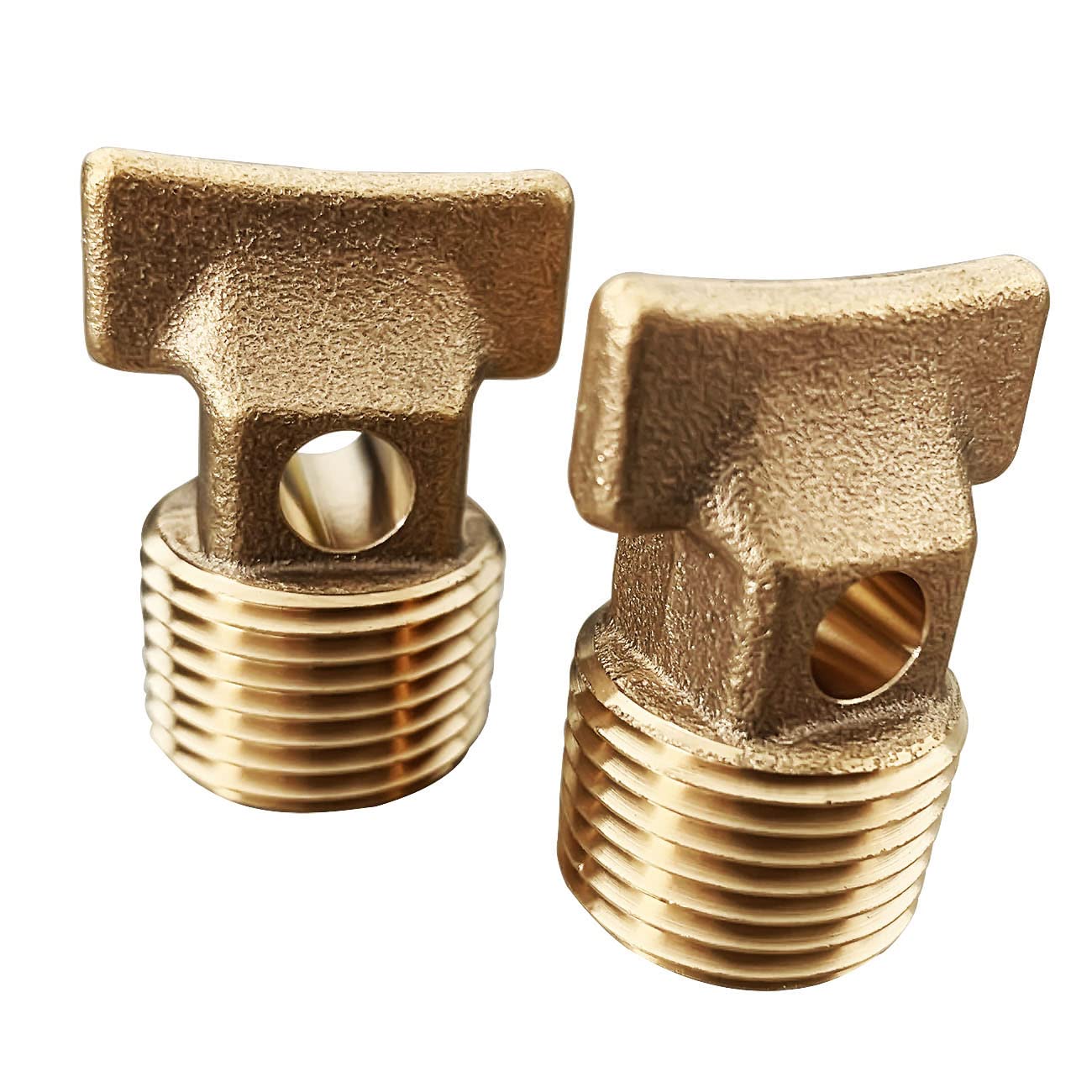 SUONE Plug Fittings, Boat Garboard Drain Plug - 1/2" NPT Thread,Solid Brass Drain Plugs commonly Used in Boat Hulls.Brass Cored Plug with Square Head 2pack