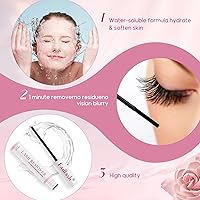 Vista 5 de FADLASH Removedor de pestañas para extensiones de pestañas, 0.2 fl oz, removedor de pegamento para pestañas en racimo transparente, fácil de quitar