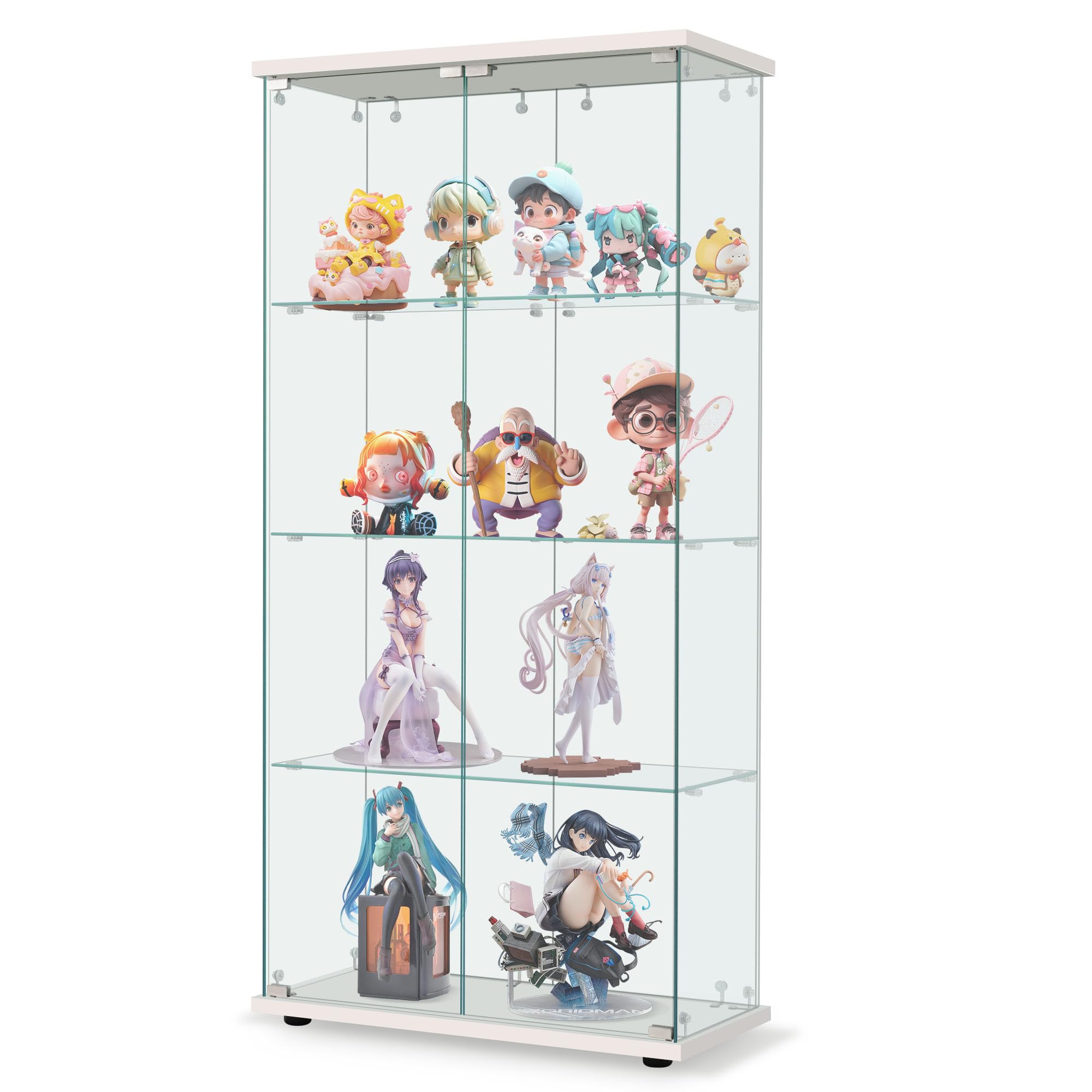 幅80.5×奥行36.5×高さ164cm コレクションケース 両扉タイプ 4段 Amazon.co.jp: MENGLIN コレクションケース 両扉タイプ 4段 幅80.5