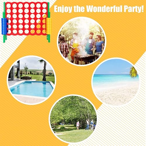 Vista 9 de COSTWAY - Juego gigante de 4 en línea