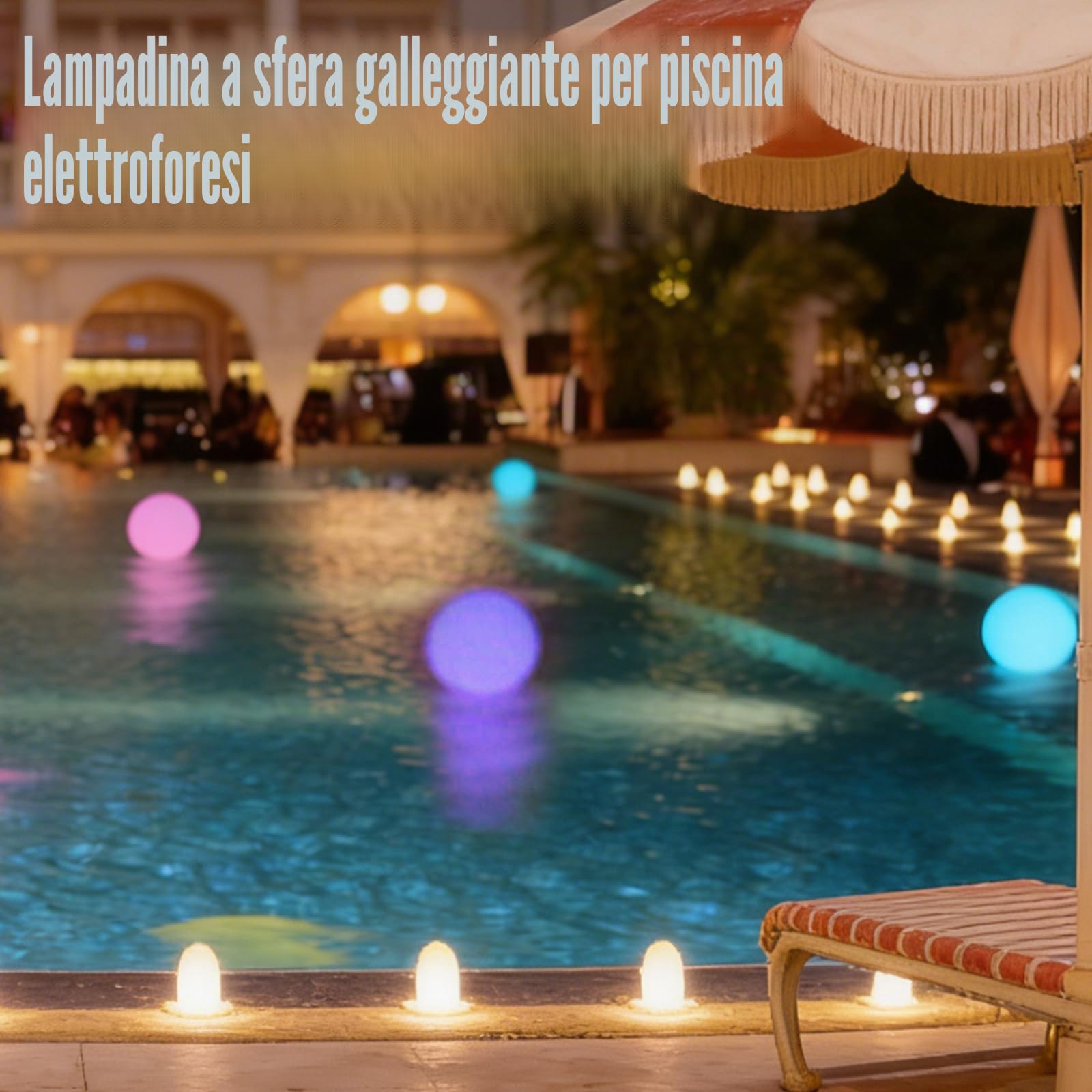 8 luci galleggianti per piscina, con telecomando, 16 colori RGB, illuminazione impermeabile IP65, luci galleggianti per piscina e feste