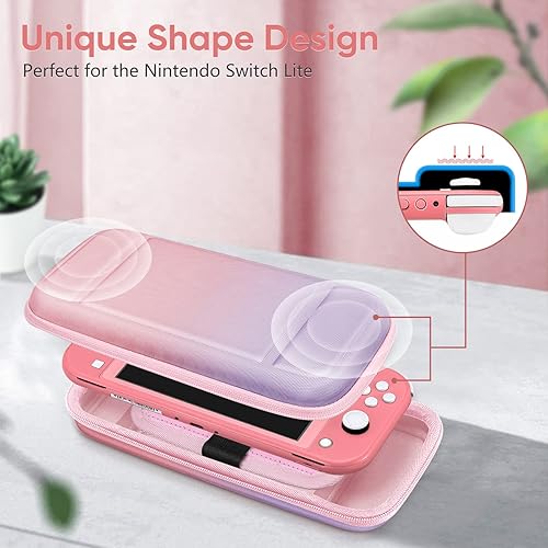 Miniatura 9 de Fintie Carrying Case for Nintendo Switch Lite 2019, Shockproof Hard Shell Protective Cover Travel Bag w15 Game Card & 2 Micro SD Card Slots for