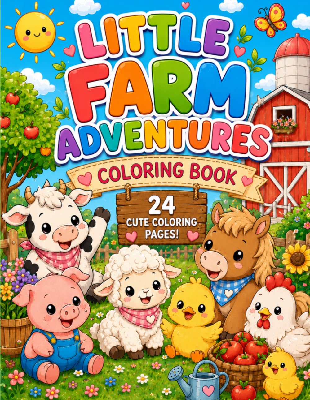 Little Farm Adventures Coloring Book: Cute Farm Animals, Barnyard Fun, and Cozy Country Scenes for Kids (Little Wonders Coloring Books)