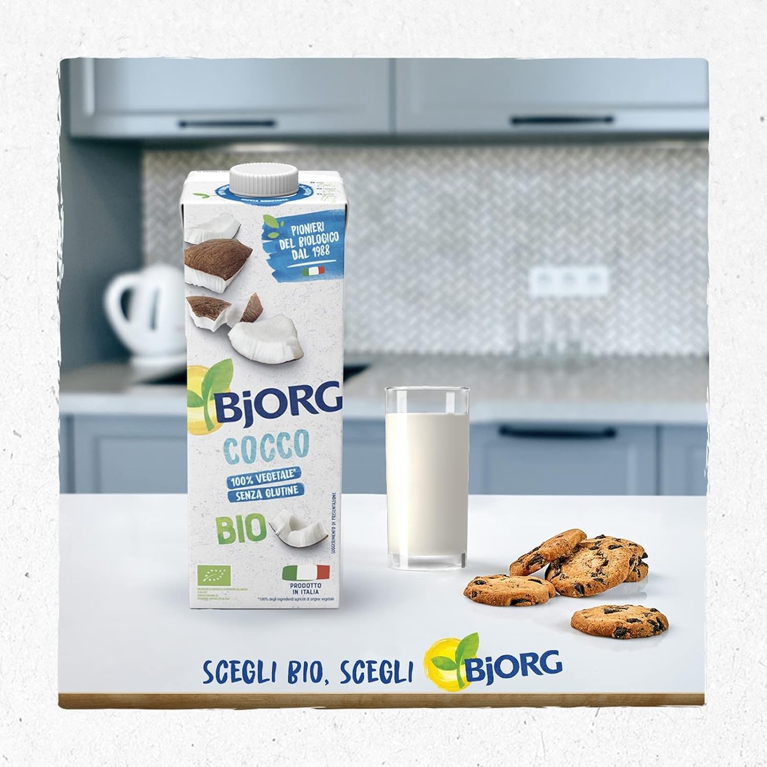 BJORG Bevanda Biologica Latte di Cocco, 100% Ingredienti Vegetale, Ottimale per Ricette Dolci, Senza Glutine, Vegan, Prodotto in Italia, 12 x 1L