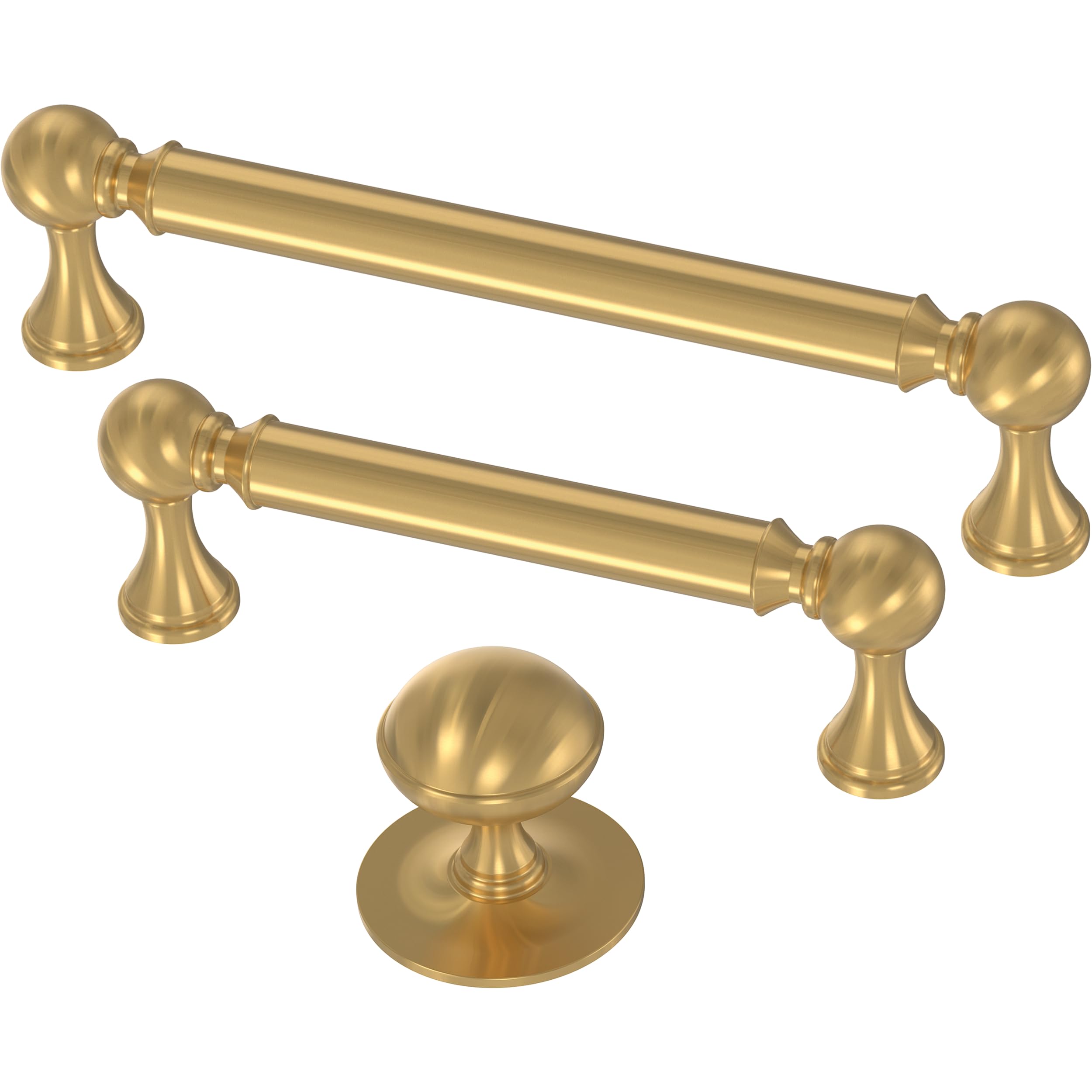 Franklin Brass Classic Farmhouse Schrankgriffe, 14 cm Lochmitte, moderne goldfarbene Küchengriffe, Hardware für Kommoden, Schubladen, Möbel P41930C-117-B