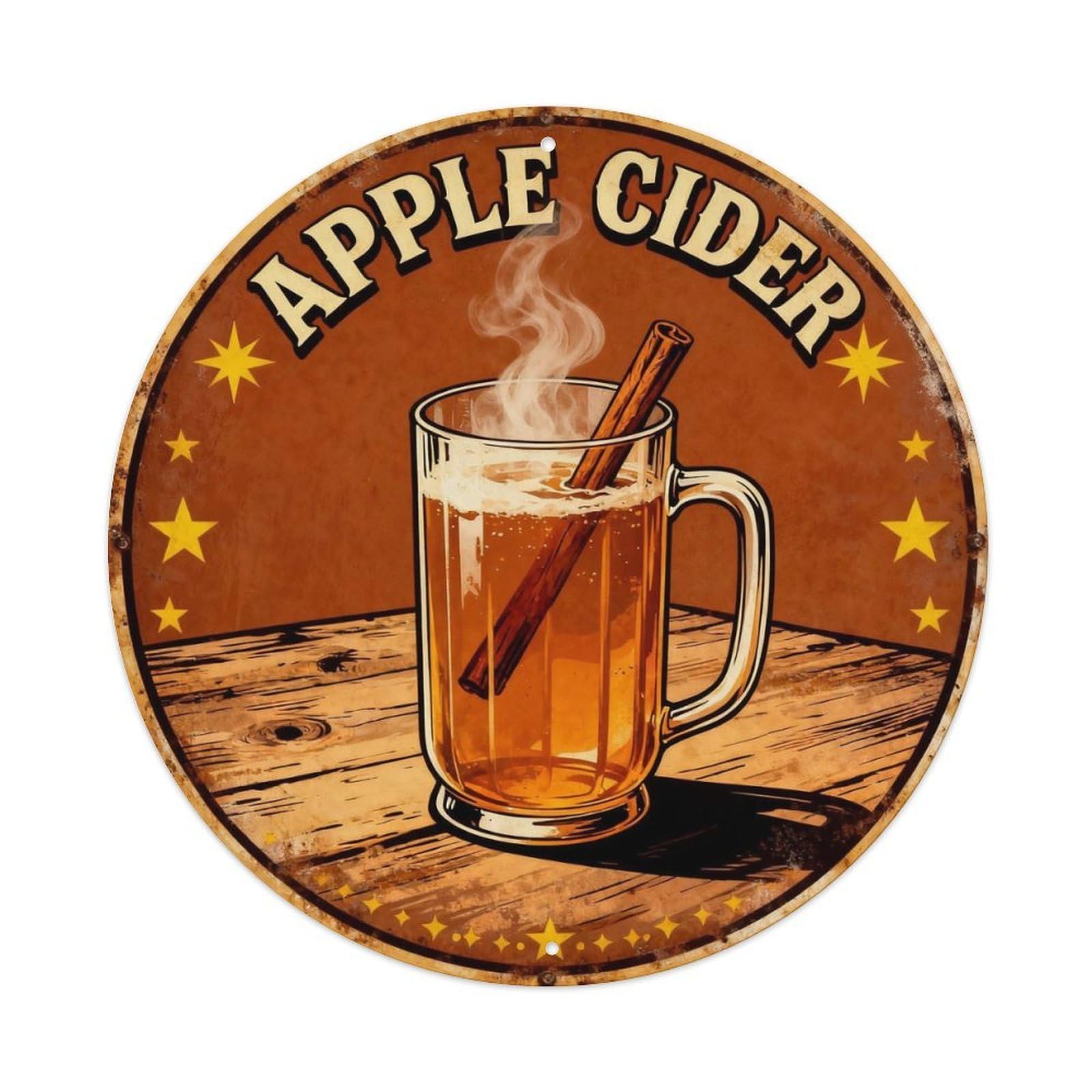 Apple Cider Fall Sign Metal Tin Sign Plaque