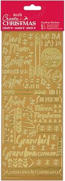 Create Christmas Stickers, Gold, One Size